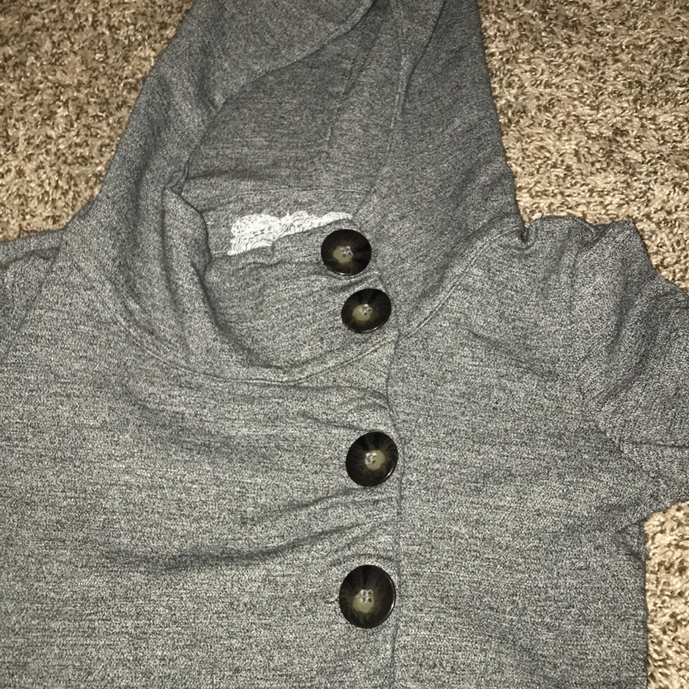 grey crop sweater